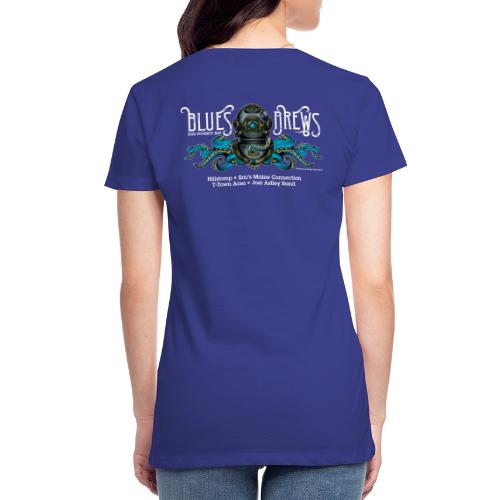 2022 Blues & Brews WHITE Kraken 2 logos - Women's Premium T-Shirt