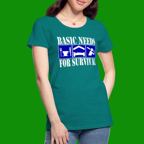 Softball/Baseball Basic Needs - Women's Premium T-Shirt