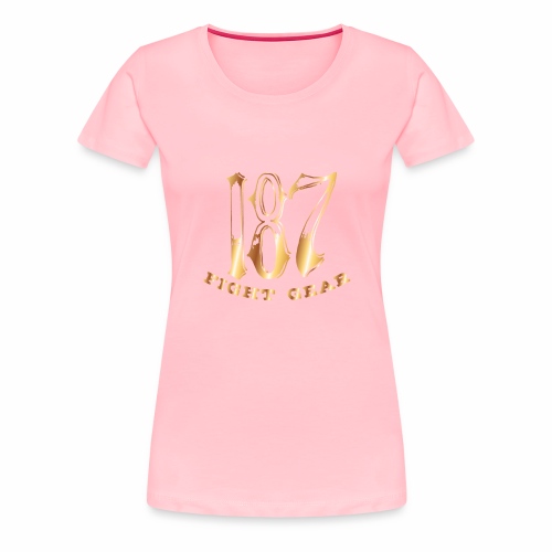 187 Fight Gear Gold Logo Street Wear - Women's Premium T-Shirt