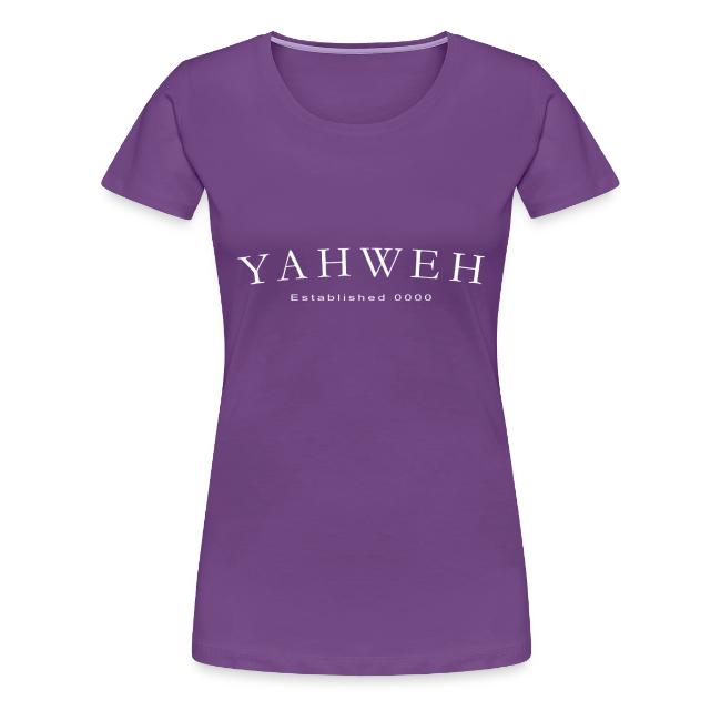 Yahweh Established 0000 in white