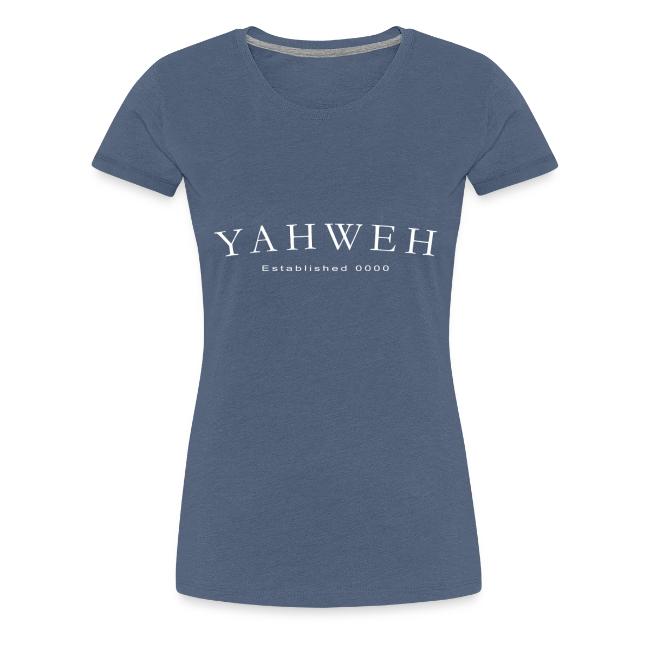 Yahweh Established 0000 in white