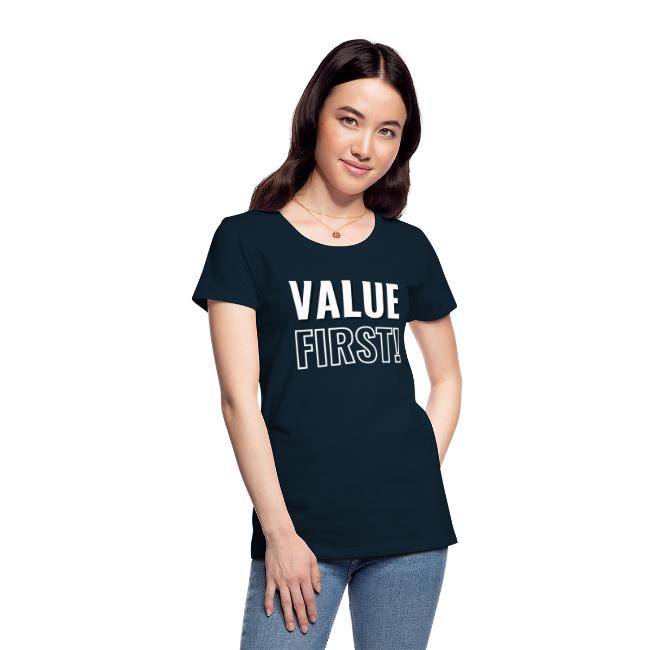 Value First Design - White Text