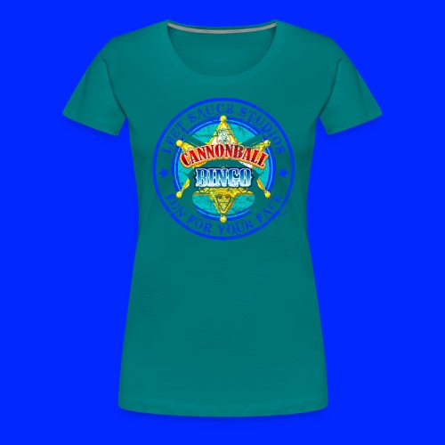 Vintage Cannonball Bingo Badge Blue - Women's Premium T-Shirt