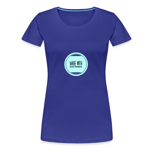 made with heart intention turquoise round logo - Women's Premium T-Shirt