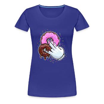 2 In The Pink 1 In the Stink I Donuts Dirty Jokes - Women's Premium T-Shirt - royal blue - Front - Alina (174cm)