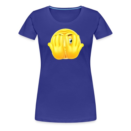 Scared Emoticon - Women's Premium T-Shirt