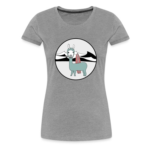 Surfin' llama. - Women's Premium T-Shirt