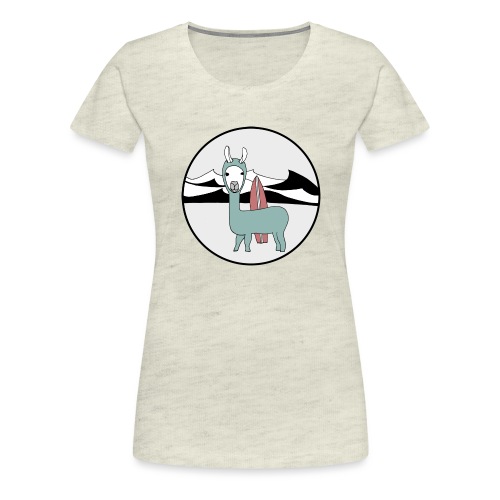 Surfin' llama. - Women's Premium T-Shirt
