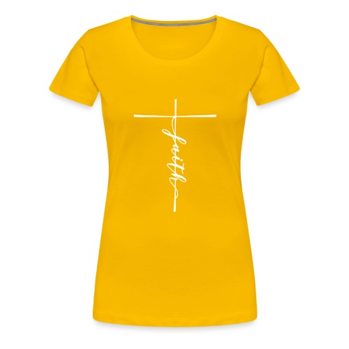 Faith for shirt 01a WhitePNG - Women's Premium T-Shirt