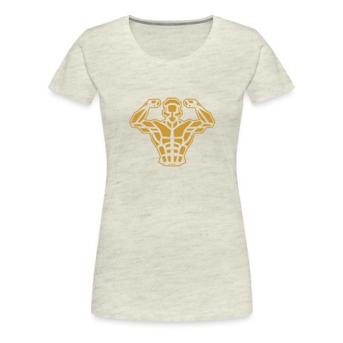 Polygonal outline vector bodybuilder - Women's Premium T-Shirt