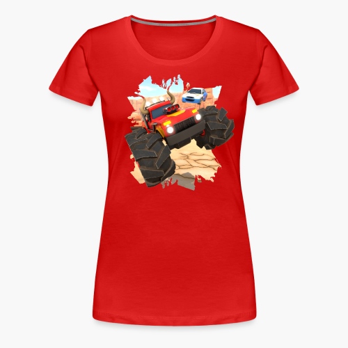 Crash Drive 3 - Red Rodeo and Rally Car - Women's Premium T-Shirt