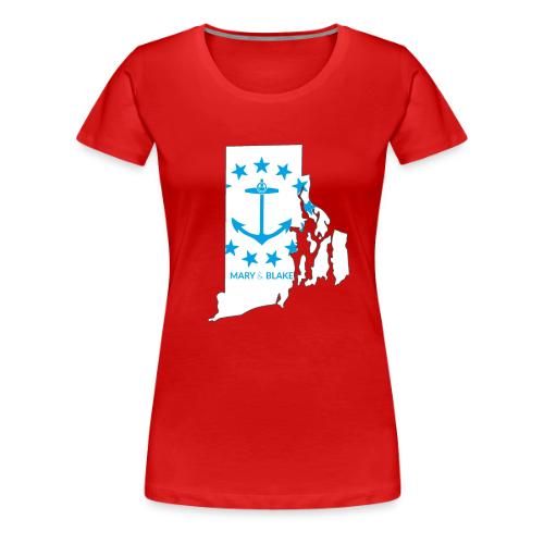 Mary And Blake Logo - RI Map - Women's Premium T-Shirt