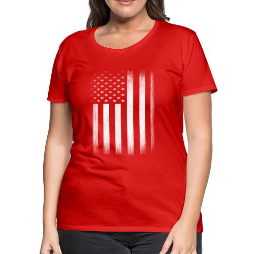US Flag Distressed - Women's Premium T-Shirt