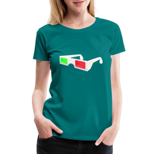 3D red green glasses - Women's Premium T-Shirt
