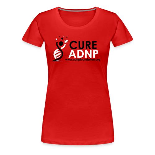 CURE ADNP LOGO All Bold Font Black and White 1 edi - Women's Premium T-Shirt