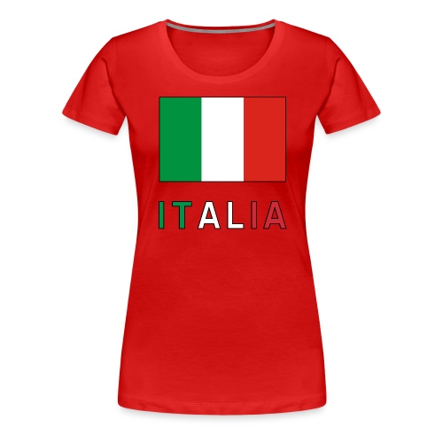 Italian Flag and Italia - Women's Premium T-Shirt