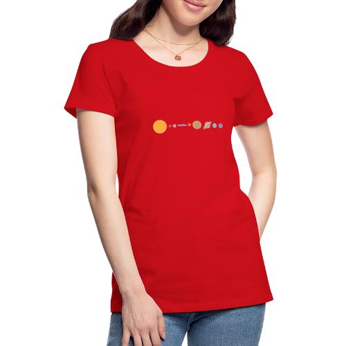 Flat earth conspiracy theory humor illustration - Women's Premium T-Shirt