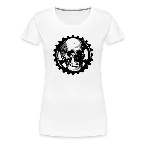 Gear Head Skull - Women's Premium T-Shirt