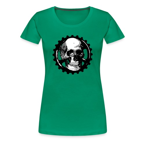 Gear Head Skull - Women's Premium T-Shirt