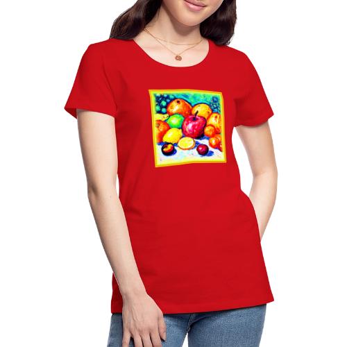 Juicy Delights Fruits Painting. Buy Now - Women's Premium T-Shirt