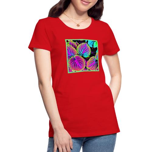 Colorful Leaves Pattern - Women's Premium T-Shirt