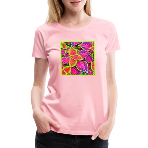 Vivid ChromaLeaf Harmony Pattern - Women's Premium T-Shirt