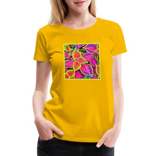 Vivid ChromaLeaf Harmony Pattern - Women's Premium T-Shirt