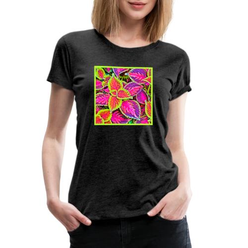 Vivid ChromaLeaf Harmony Pattern - Women's Premium T-Shirt