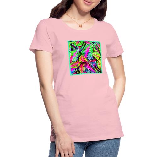 Vibrant Nature ChicLeaf Pattern - Women's Premium T-Shirt