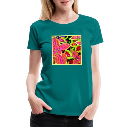 Vibrant RadiantLeaf Dreams Pattern - Women's Premium T-Shirt
