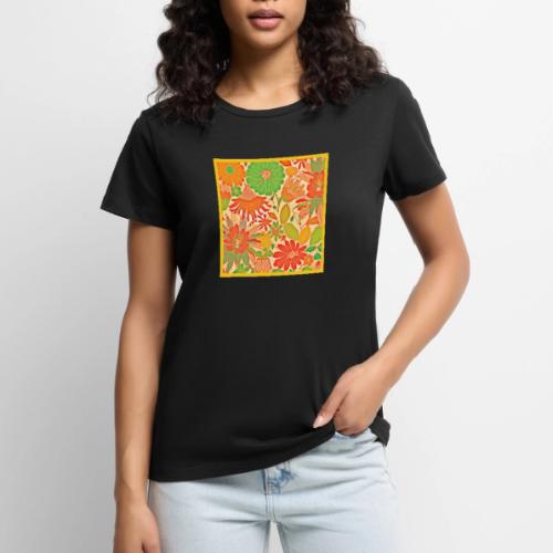 Vibrant Blossom Elegance Pattern - Women's Premium T-Shirt
