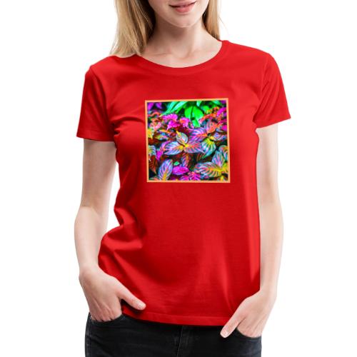 Luminous Leaf Pattern Artistry - Women's Premium T-Shirt