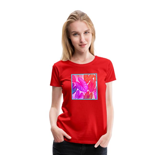 Color Burst Leaves Neon Elegance