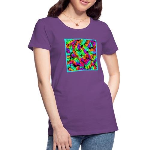 Chic Leaf Pattern Stylish Elegance - Women's Premium T-Shirt