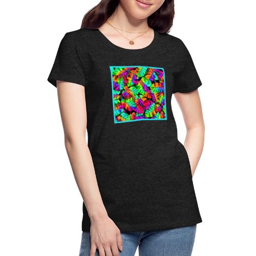 Chic Leaf Pattern Stylish Elegance - Women's Premium T-Shirt