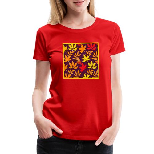 Cute Leaf Patterns Modern Style - Women's Premium T-Shirt