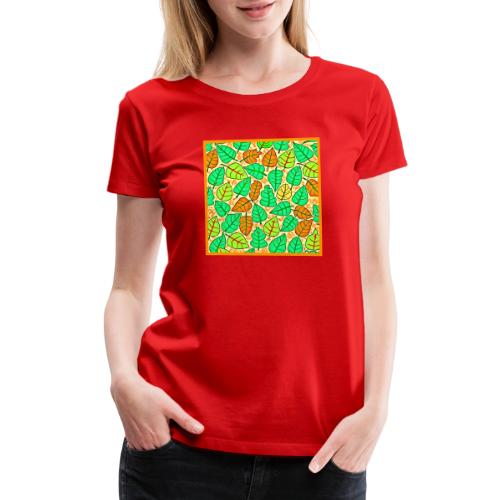 Vivid Leaf Harmony Colorful Bliss - Women's Premium T-Shirt