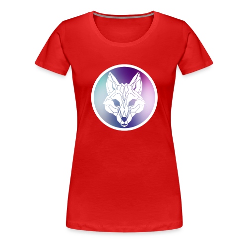 Galaxy Wolf Lineart - Women's Premium T-Shirt