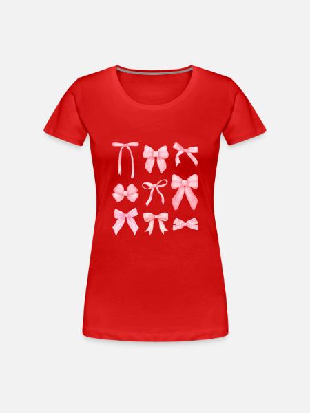 Hair bow pink - Women's Premium T-Shirt - red