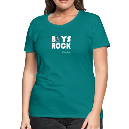 BOYS ROCK WHITE - Women's Premium T-Shirt