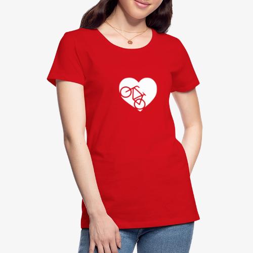 heart_bicycle_cutout - Women's Premium T-Shirt