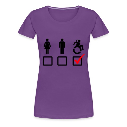Female wheelchair user, check! - Women's Premium T-Shirt