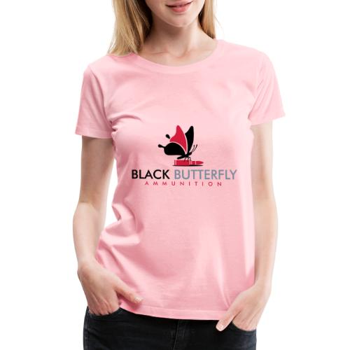 Black Butterfly Floating Logo - Women's Premium T-Shirt