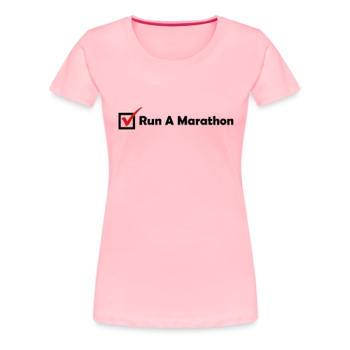 RUN MARATHON CHECK - Women's Premium T-Shirt