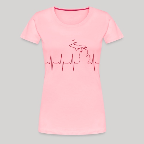 Michigan Heartbeat - Women's Premium T-Shirt