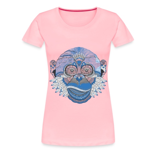 Decorated monkey face - Women's Premium T-Shirt