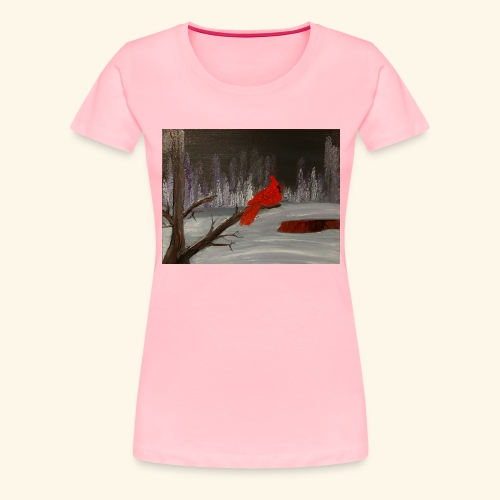 Winter Cardinal - Women's Premium T-Shirt