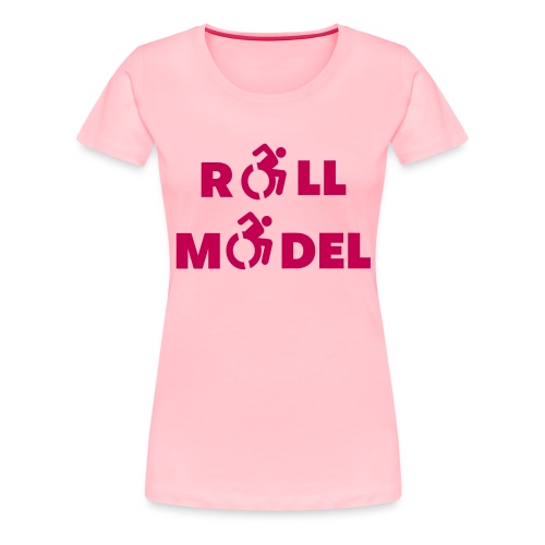 Roll model in a wheelchair, sexy wheelchair user - Women's Premium T-Shirt