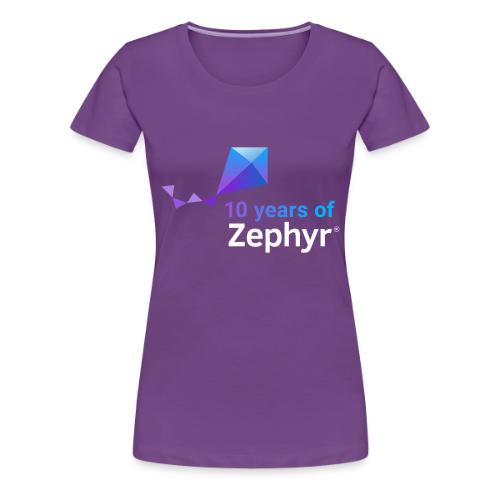 Zephyr 10th Anniversary Stacked Color Reverse - Women's Premium T-Shirt