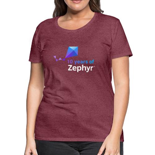 Zephyr 10th Anniversary Stacked Color Reverse - Women's Premium T-Shirt